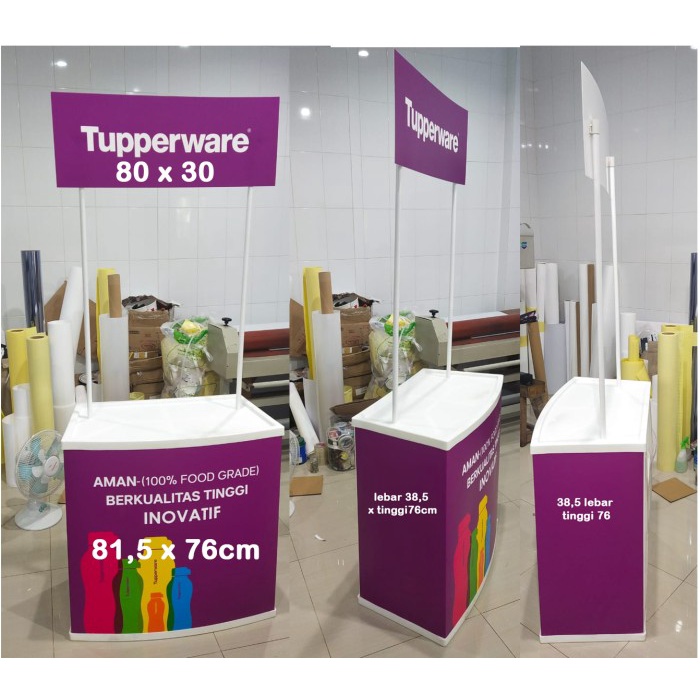 Terlaris EVENT DESK / BOOTH PORTABLE PVC plus printing