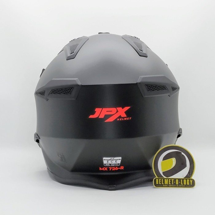 Executive Helm JPX MX726R Crossover Hitam Doff Merah MX 726 R Modular