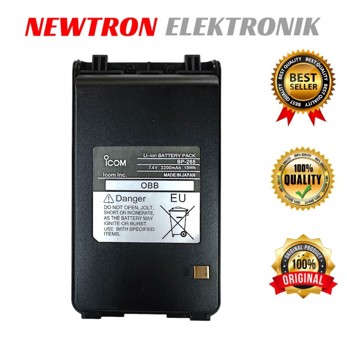 JTTOP" BATERAI HT ICOM IC-V80 ICV80 IC V80 IC T70A BP265 BP-265 LITHIUM LIION