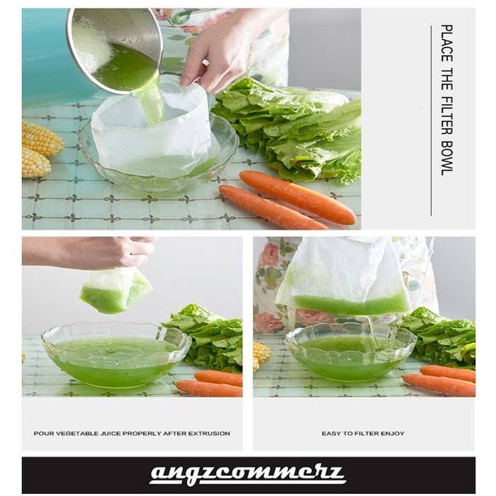 

Promo Angzcommerz Filter Bag Nylon Mesh 200 Food Grade Susu Kedelai Kopi Jus Berkualitas