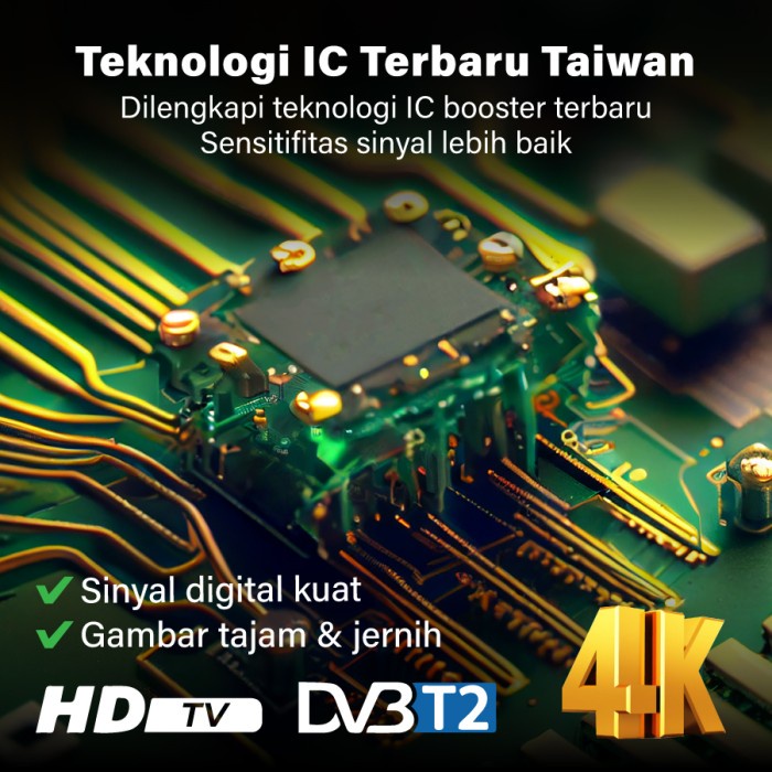 JTTOP" ANTENA TV DIGITAL INDOOR OUTDOOR DVT2 ANTENNA BOOSTER 4K PX DA-6120