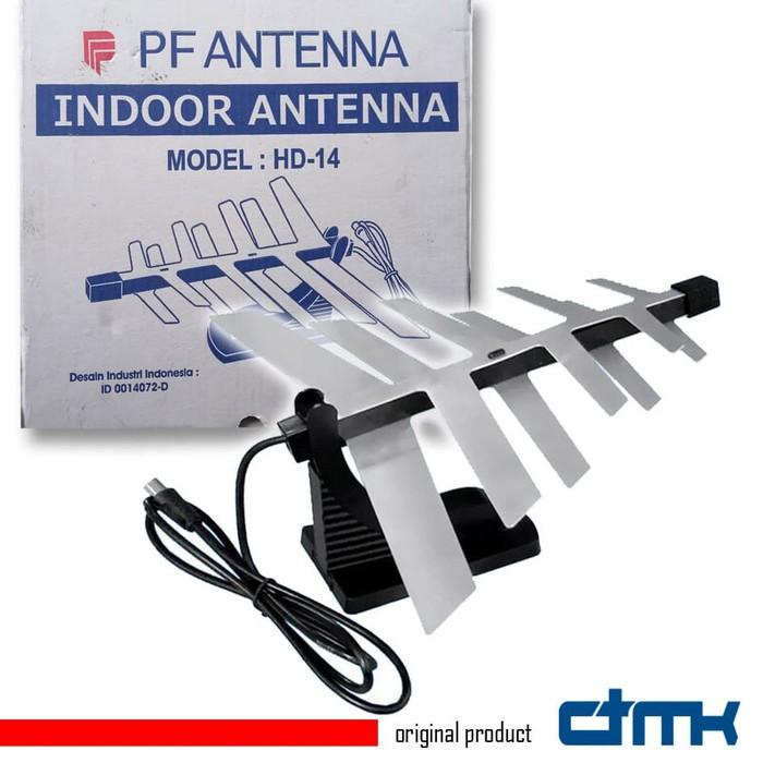 JTTOP" ANTENNA TV DIGITAL INDOOR PF HD 14 / ANTENA PASANG DI DALAM RUMAH - COCOK UNTUK TV TABUNG /