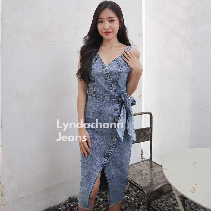 LYNDACHANN - DRESS JEANS MILAN OVERALL PREMIUM WANITA OVERALL JEANS