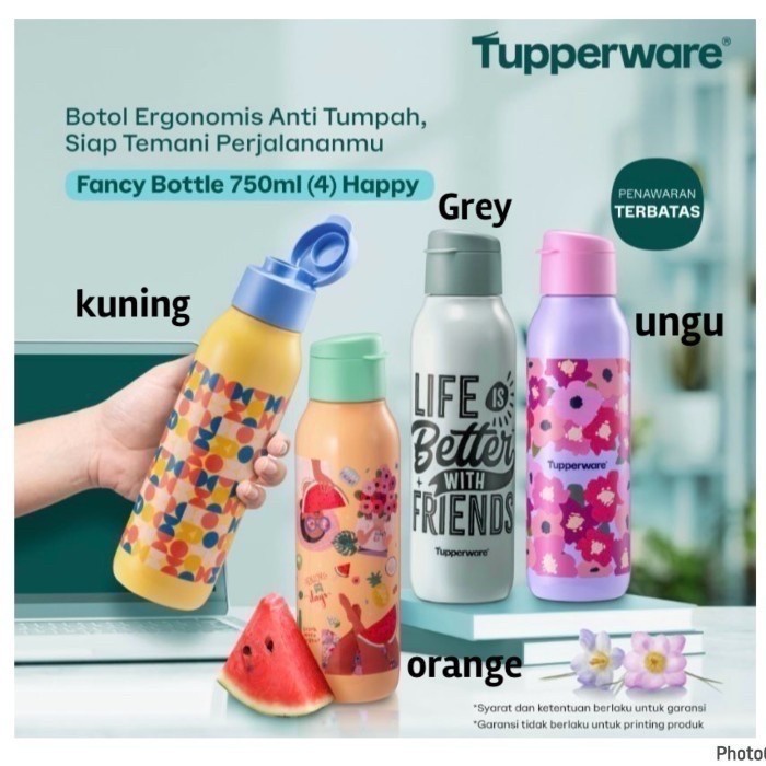 Botol minum motif Fancy 750 ml Tupperware