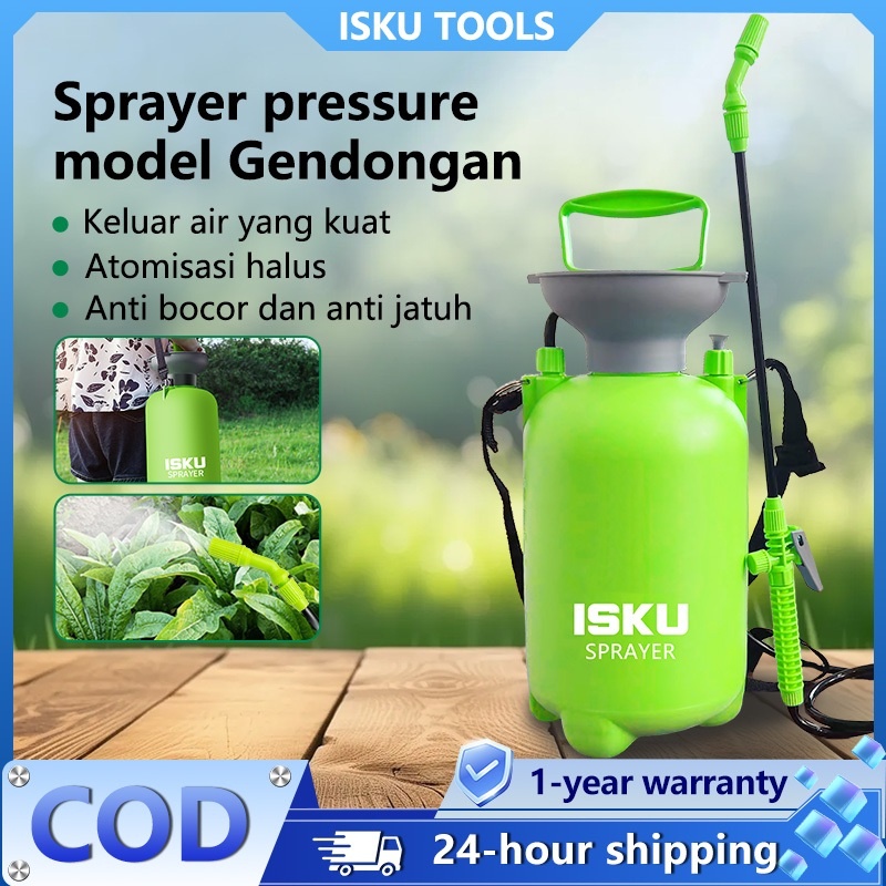 ISKU Sprayer Tanaman 5L Sprayer Semprot Sprayer 5 Liter Pressure Sprayer Alat Kebun Multifungsi