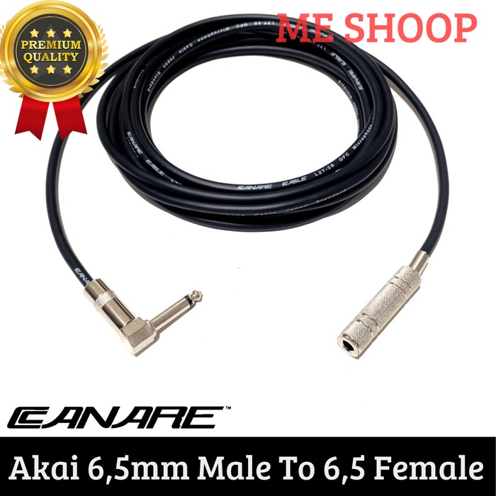 KABEL EXTENSION JACK AKAI MONO L 6.5 MALE TO JACK AKAI MONO 6.5 FEMALE