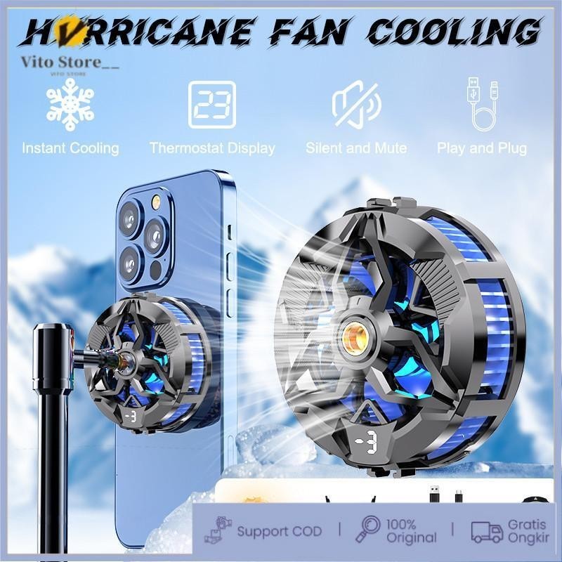 CodHot Cooling Fan Cooler Hp Fancooler Pendingin Hp Untuk Game Tanpa Kabel Radiator Fan Gaming Phone