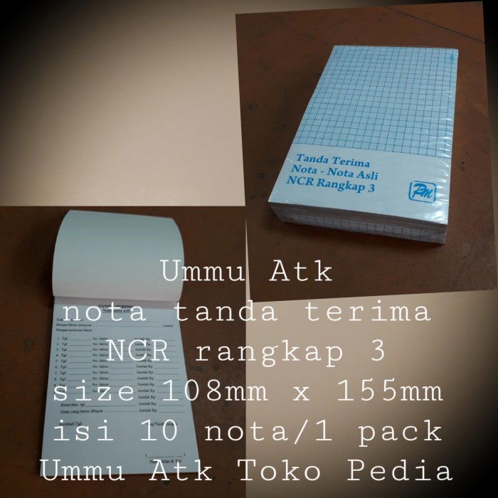 

nota tanda terima NCR rangkap 3