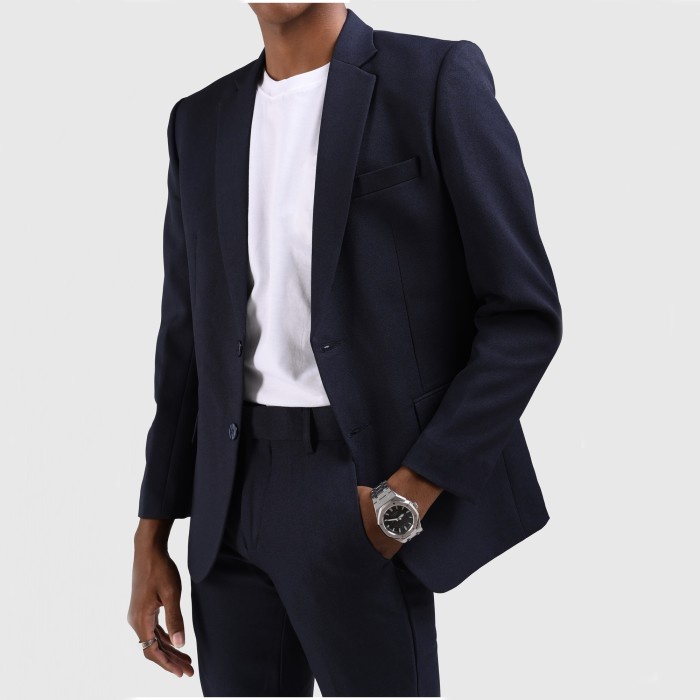Mubeng Elegant Jas Slimfit Navy blue