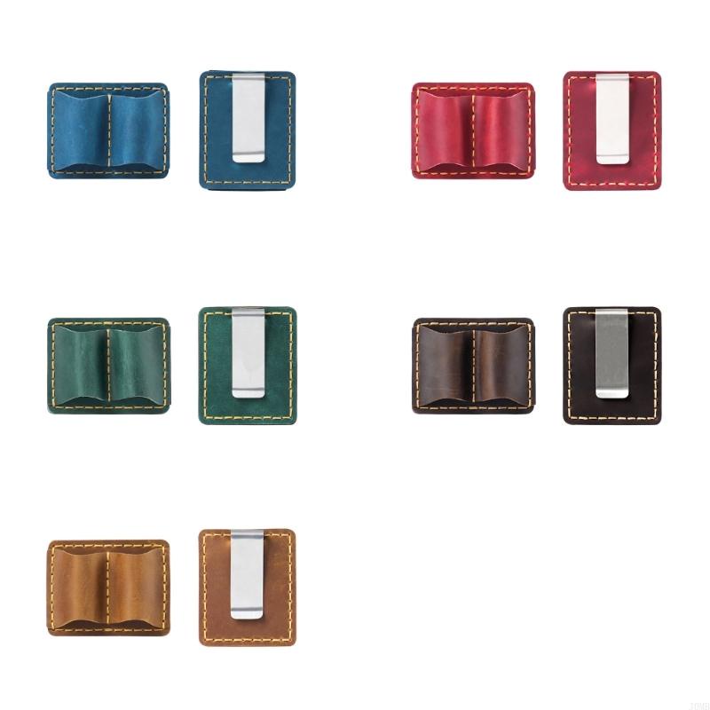 PU Leather Pen Holder 3x2.4Inch Leather Pen Holder with Pocket Clip Notebook Pen Holder for Journal 
