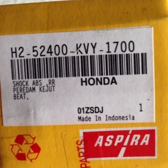 PNP- shock belakang honda beat carbu aspira astra . original