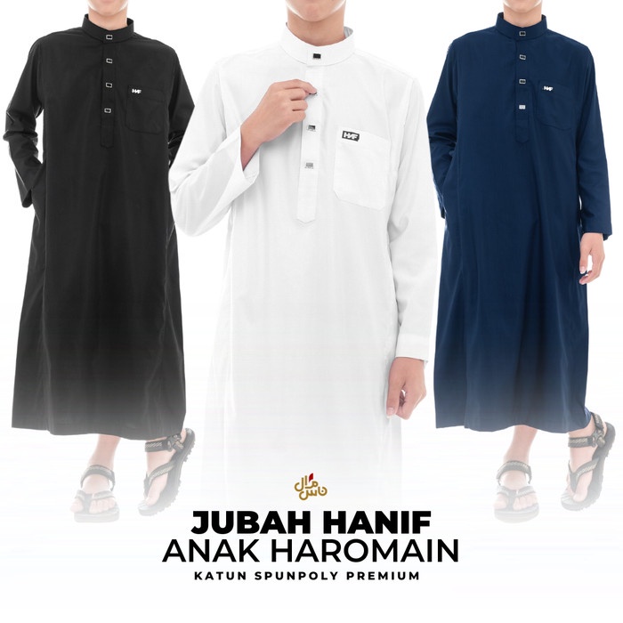 Jubah Hanif Anak Laki Laki Haromain Premium Lengan Panjang Original