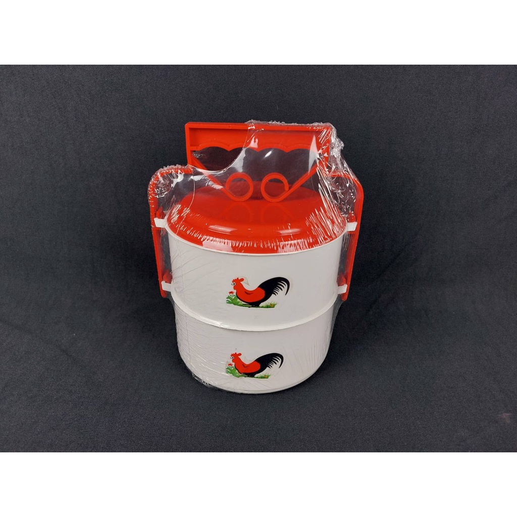 HOT DEALS Rantang nasi / Rantang plastik / Kotak makan susun / Kotak makan / Rantang susun 2 (AYAM)