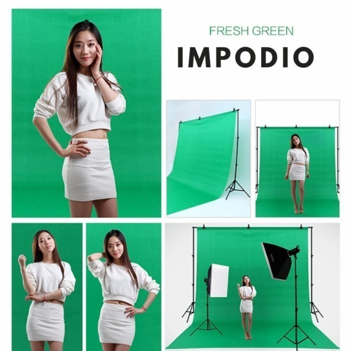 Greenscreen kain hijau IMPODIO Profesional studio Grade - Lebar 3m