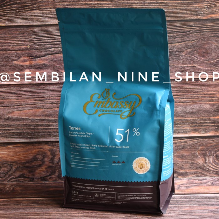 

BARANG TERLARIS 250 Gram Tulip Embassy TORRES CHIPS 51% Dark Chocolate Couverture Chip