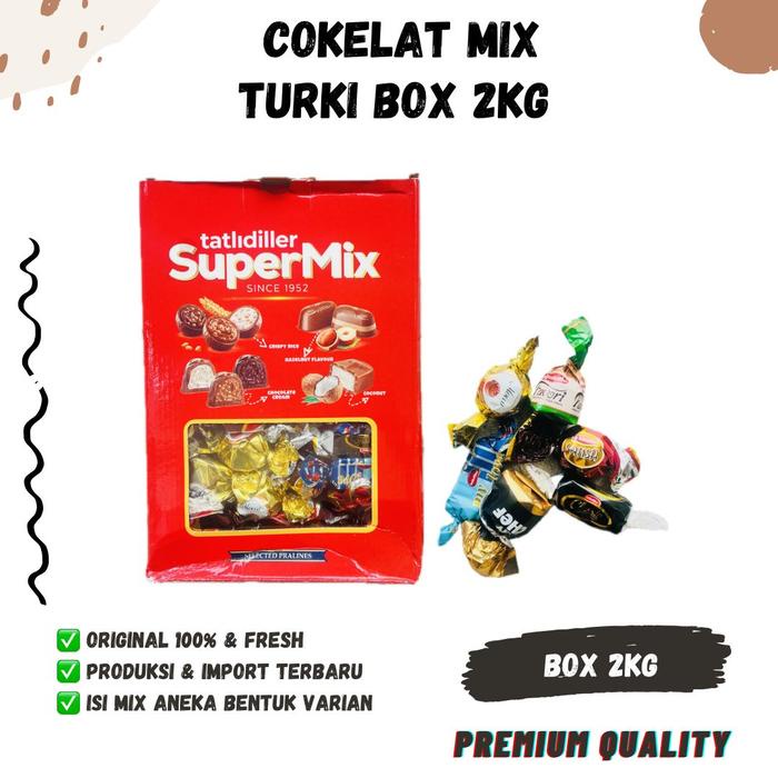 

BARANG TERLARIS COKLAT KUNCIR TURKI 2kg MIX Cokelat Turkey Chocolate Kemasan Turky Turkiy Hadiah