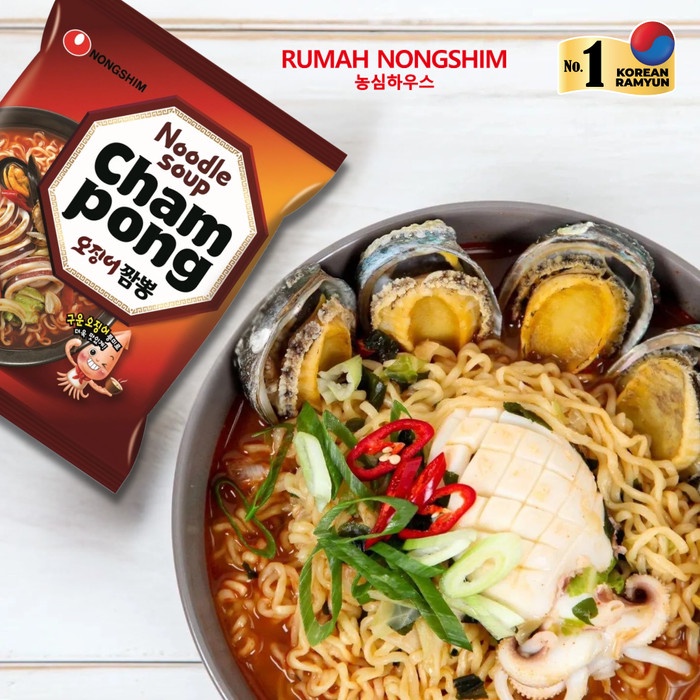 

Sale Terbatas Nongshim Champong (Cumi - Cumi) 124G 3Pcs Made In Korea Aman