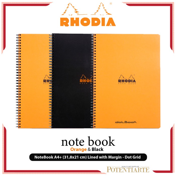 

BARANG TERLARIS Buku Catatan Rhodia A4 Plus Wirebound Coated Card Cover Notebook