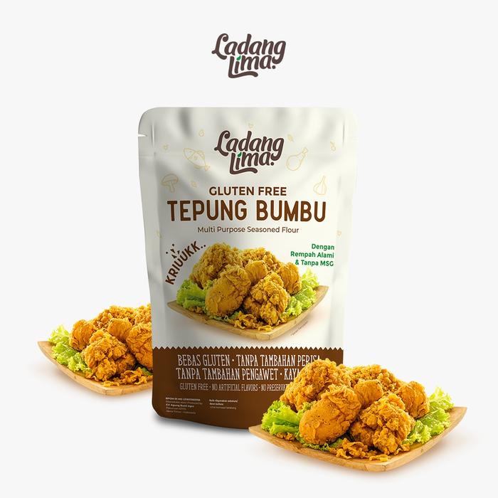 

Viral 5 Pcs - Tepung Bumbu Serbaguna 150Gr Ladang Lima (Biang Ayam Fried Chicken Gluten Free)
