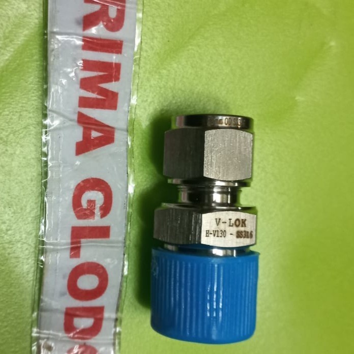 TOP MALE CONNECTOR SS316 3/8OD X 1/4/V-LOK CONNECTOR 3/8OD X 1/4NPT -