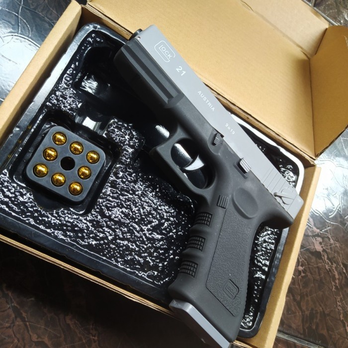 Ready Gan Glock21 Toys Spring Shell Eject Dummy Abs Plastic Black Grey G21 Ready Gan