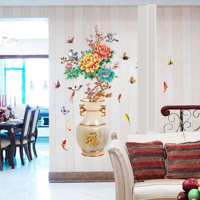 New- STIKER DINDING GUCI BUNGA BESAR XXL SK2019 Hiasan Sticker