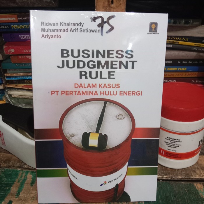 

SALE !!! BUKU BUSINESS JUDGMENT RULE DALAM KASUS PT PERTAMINA HULU ENERGI READYY