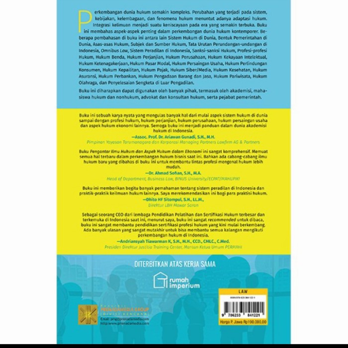 

SALE !!! BUKU PENGANTAR ILMU HUKUM DAN ASPEK HUKUM DALAM EKONOMI MUHAMMAD REZA READYY