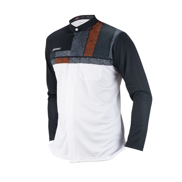 SPEED JERSEY - BAJU KOKO PRIA - BASMA BLACK ORANGE