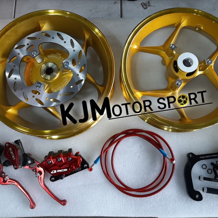 SET CAKRAM VELG AEROX 155 DELKEVIC & SET CAKRAM BELAKANG AEROX