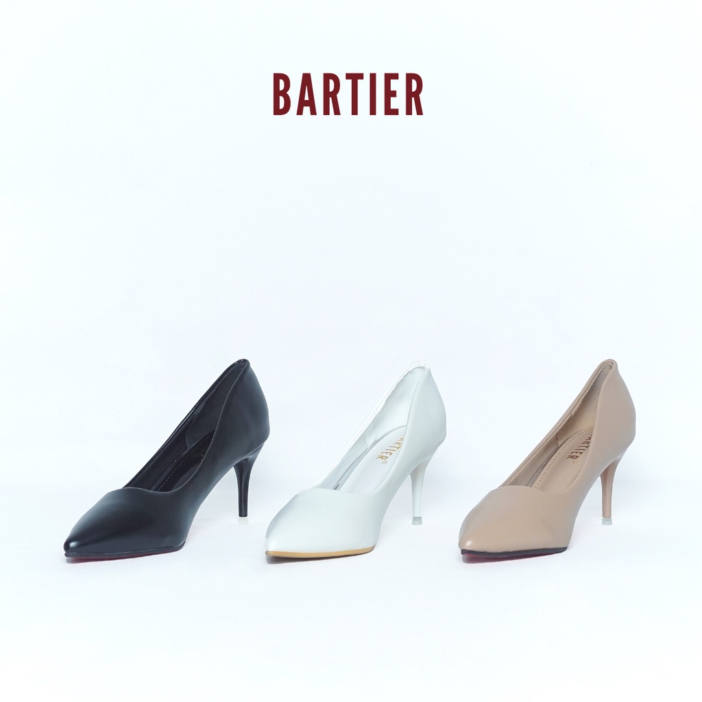 BARTIER - LINDY HEELS SEPATU KERJA WANITA DOFF SEPATU HAK WANITA NUDE HEELS 7cm -JaminanMutu