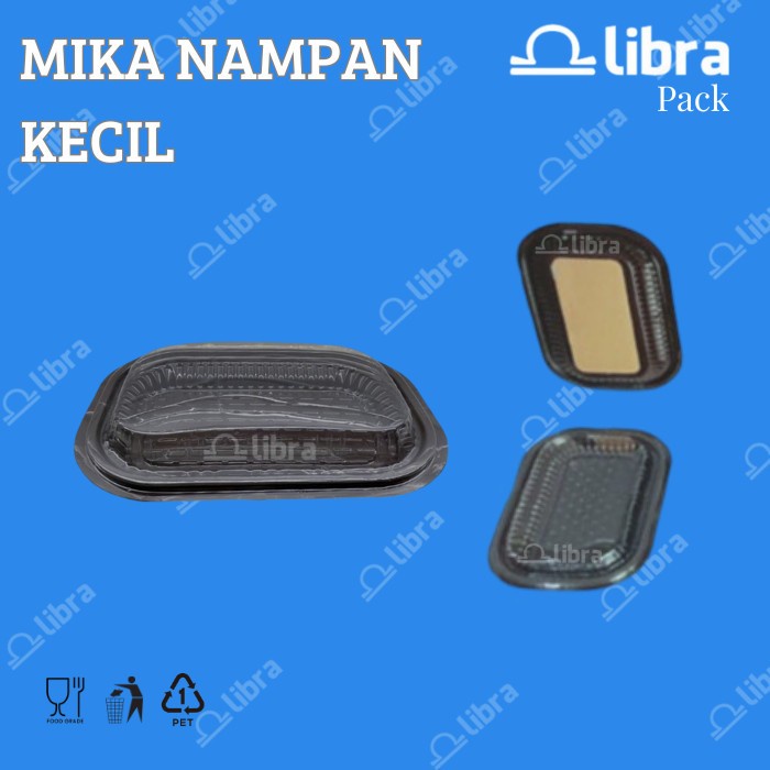 PREMIUM 100 Pcs - Mika Kue Kecil Mika Nampan Kecil Alas Kue Snack Dan Tutup