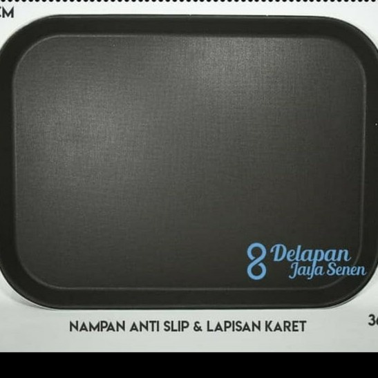 PREMIUM Nampan Hitam Segi AntiSlip Besar Jumbo Saji Makanan Minuman Resto Cafe