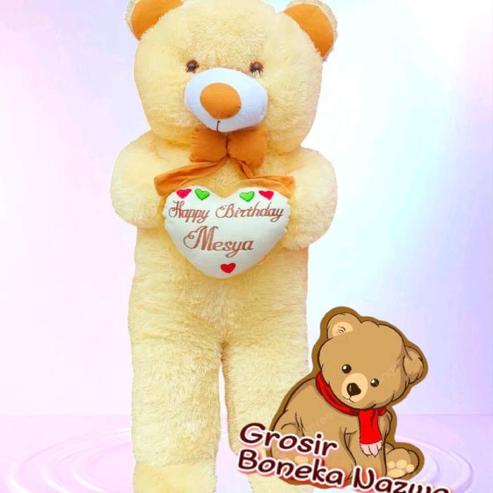 Boneka Free ukir nama Teddy Bear Beruang 1 meter Request nama Toys Dolls