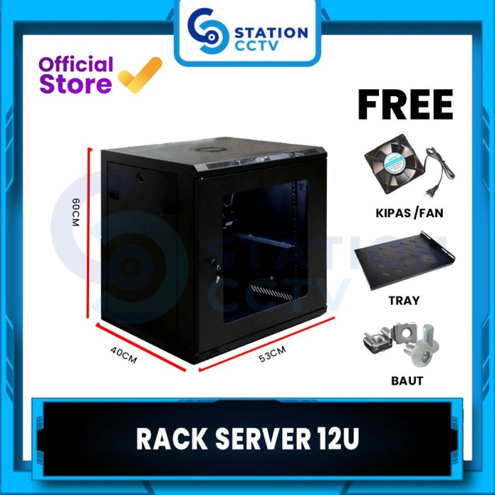Wallmount Rack Server 12U / Rack Server Ukuran 12U / Rack Server 12U