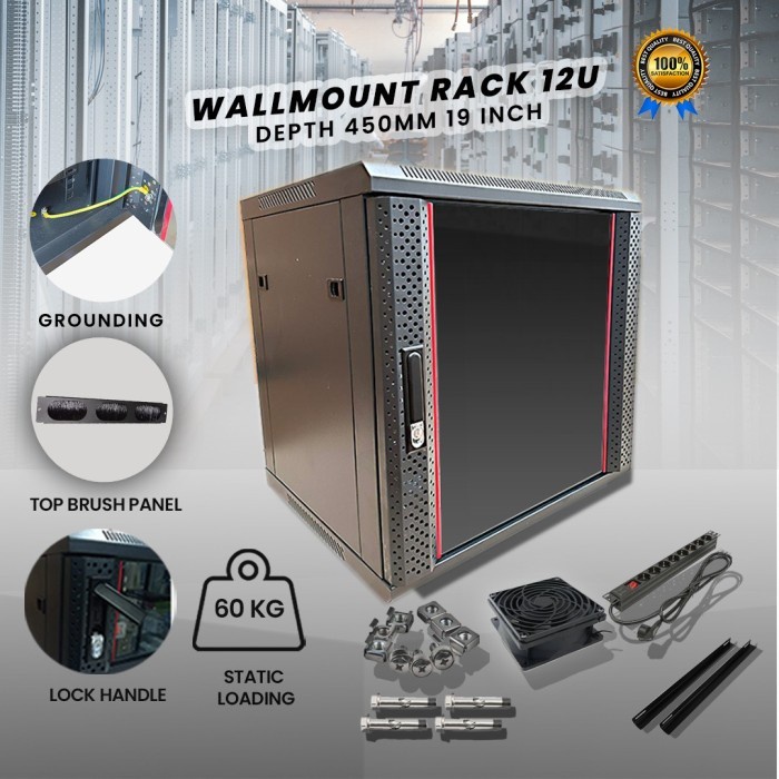 wallmount rack 12U (kirim Invoice)
