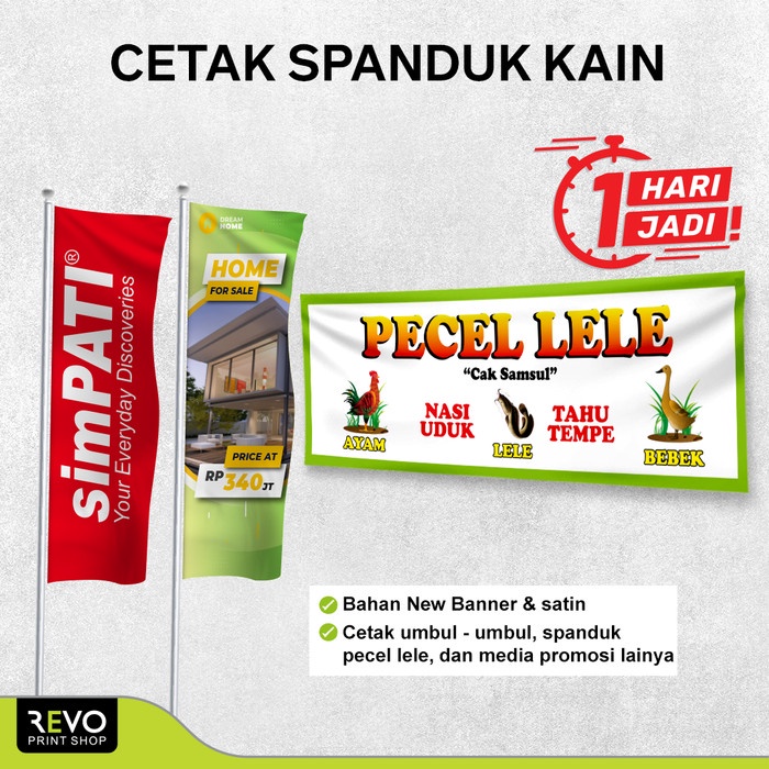 Spanduk / Banner / Umbul-umbul Custom / Cetak Spanduk Kain