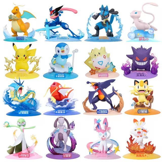 Funism Pokemon Figure - Pikachu Mewtwo Garchomp Psyduck Slowpoke Gardevoir Lucario Sylveon Dragonite