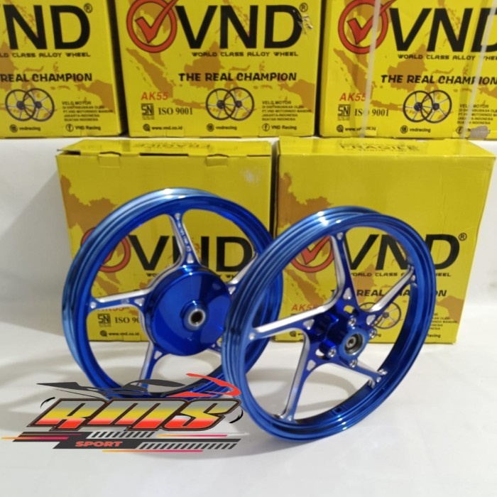 Velg Racing VND Ak 55 160 185 Ring 14 Mio Sporty Fino Mio J Mio Soul - Biru, Mio m3/Gear