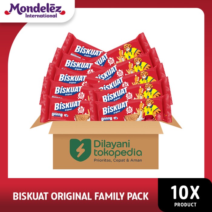

Biskuat Biskuit Original 45.6g Family Pack - Camilan / Snack