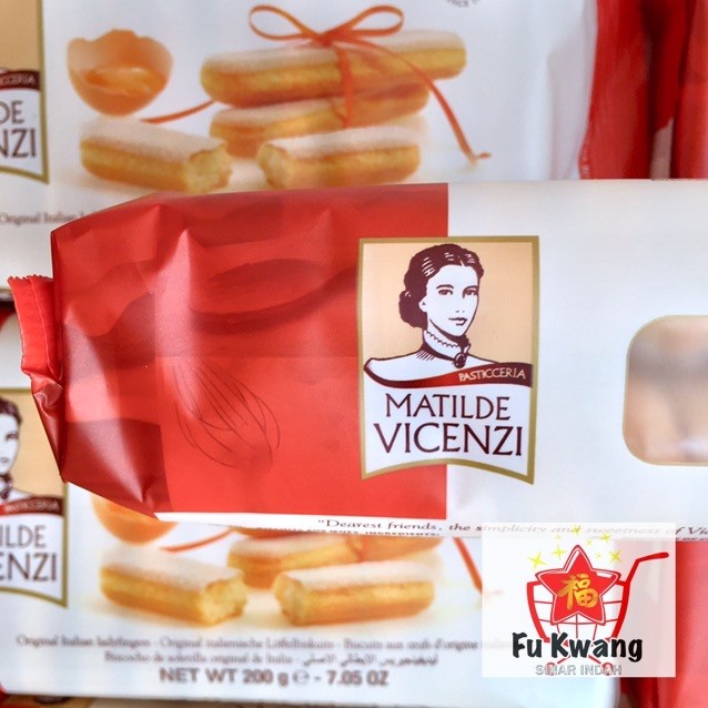 

Biskuit Lady Finger Matilde Vicenzi Vicenzovo Brand Import Itali 200 g