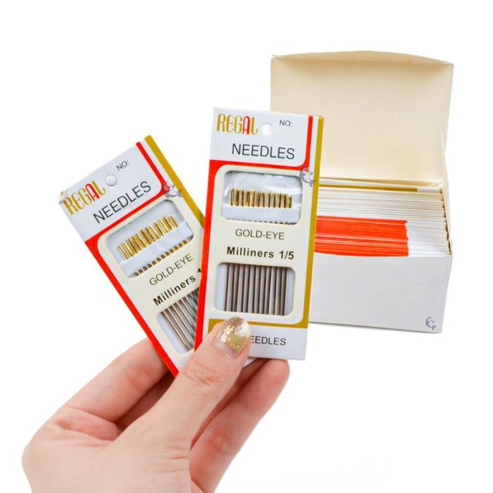 MNTB" [4 SET] JARUM JAHIT TANGAN LUBANG BESAR UKURAN BESAR DAN KECIL 1 PAKET
