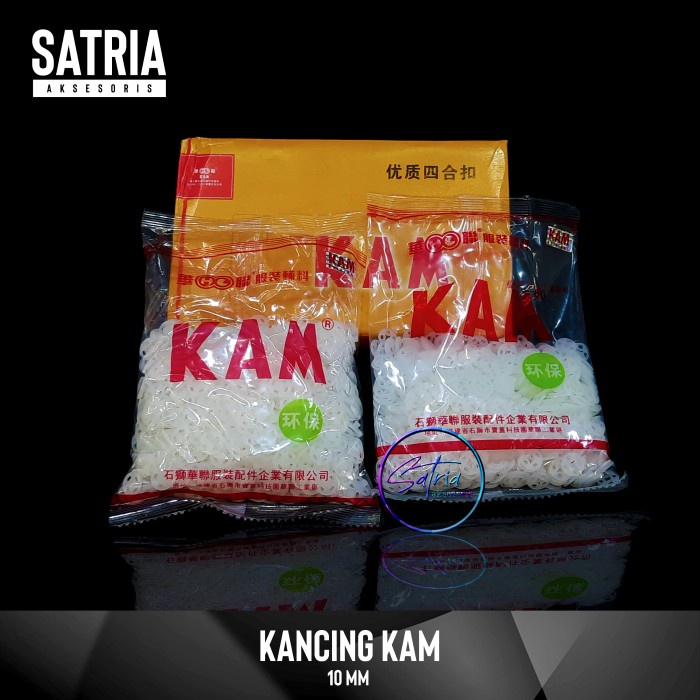 MNTB" KANCING CETET JEPRET SNAP BUTTON PLASTIK KAM 1CM PUTIH BENING 1000 PCS