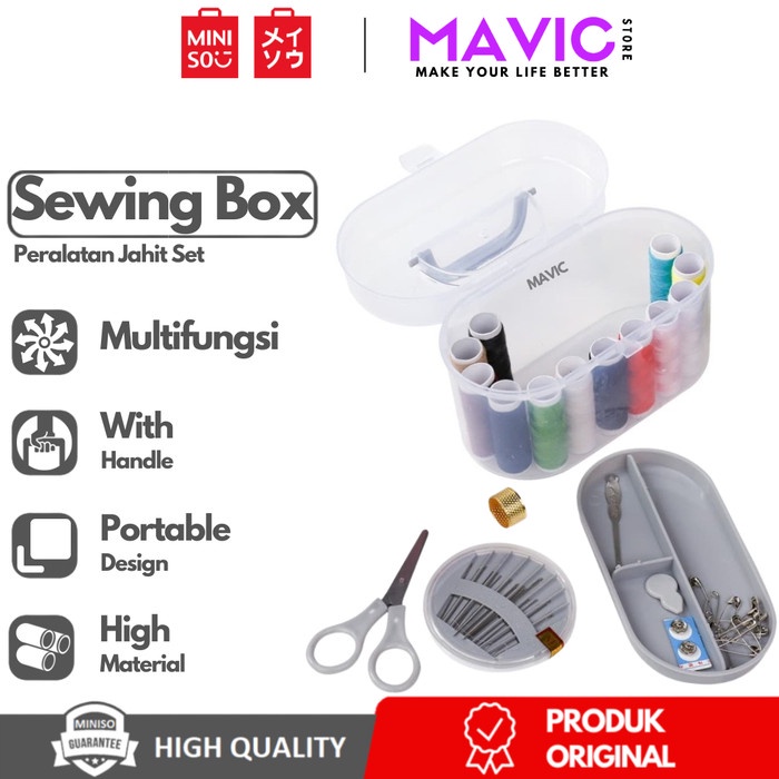 MNTB" MINISO SEWING BOX SET ALAT JAHIT KOTAK BOX BENANG