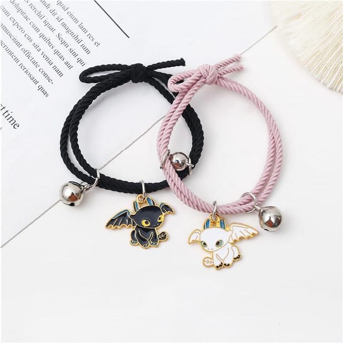 GELANG COUPLE MAGNET KARAKTER 2PCS GELANG COUPLE MAGNET LONCENG 2PCS