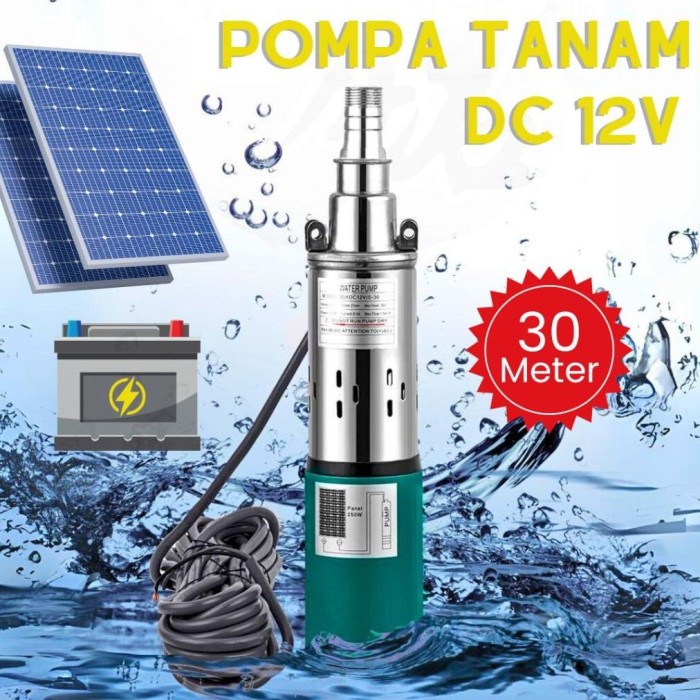 Pompa Celup Sumur 30m Submersible Pump DC 12v pompa sibel sumur 30