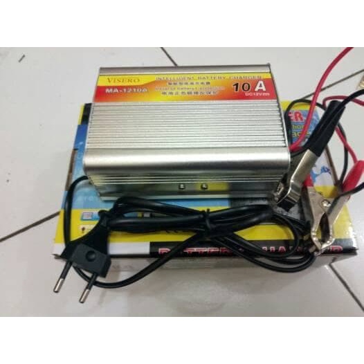 Terbaik Promo Charger Aki/Accu 12V 10A Otomatis Visero Intellegent Battery
