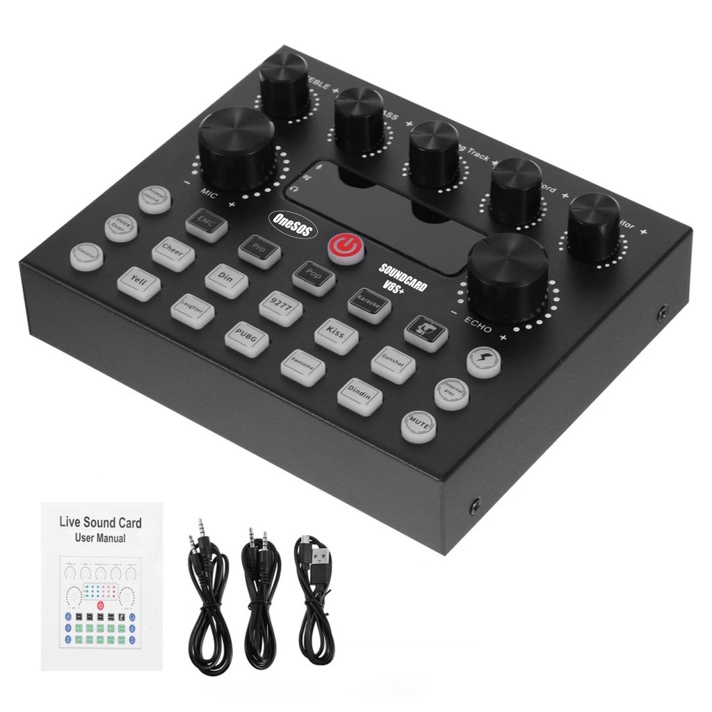 Live SoundCard Bluetooth Audio External - Soundcard V8S V8S Plus Sound Card Microphone Siaran