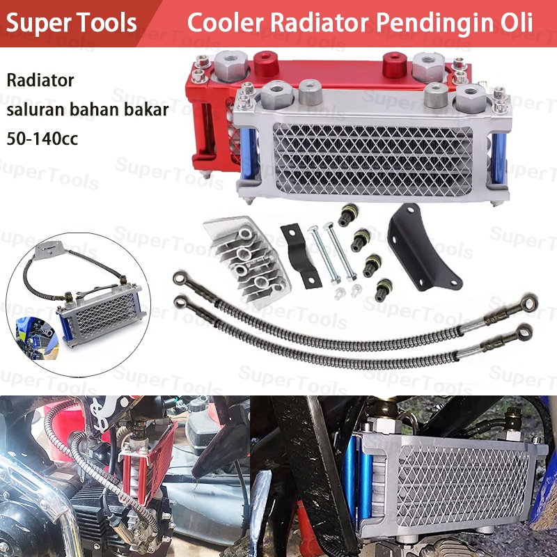 [ready stock] Oli Cooler Engine Oil Cooler Motor Radiator Untuk Motor 50-140cc /100-250cc Radiator