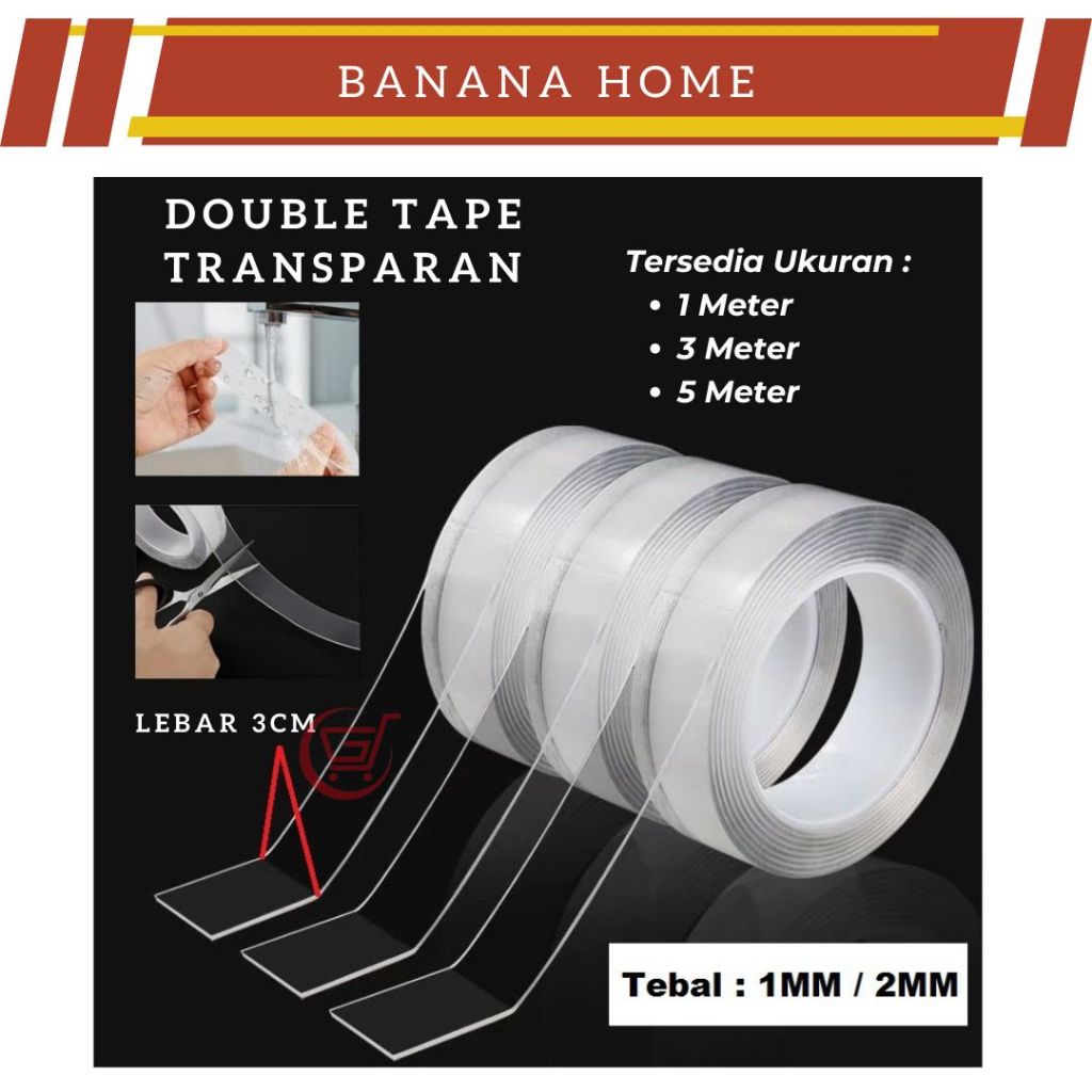 

Double Tape Bening Isolasi Nano Bening 2 Sisi Kuat Ukuran Lebar 3cm Terlengkap